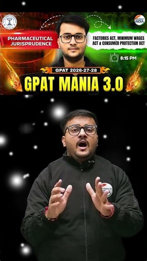 Get Ready For Pharmaceutical Jurisprudence Class | GPAT Mania 3.0 Series #gpatexam #gpat2026
