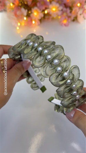 Tiara de pérolas fácil
