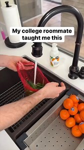 1M views · 2.6K reactions | Why didn't I think of this Wes & Alison share a helpful kitchen and meal prep tutorial tip on how to use a mesh bag as a strainer. This original video was produced by Wes and Alison. | Life With Wes & Alison | Facebook