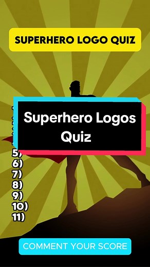 Can you guess all these superhero logos? #trivia #quiztime #quiz #superhero #superherologo #superheroquiz