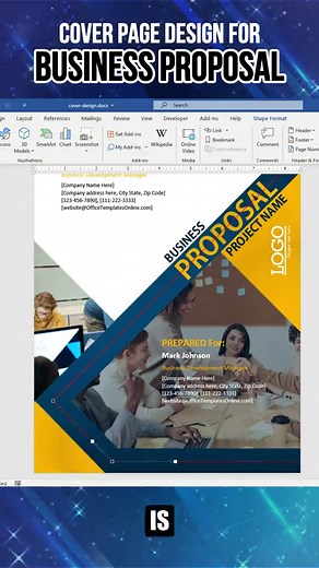 Design a Beautiful Cover Page for Business Proposals in Word