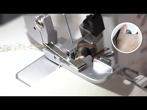 NECCHI NL11C Tutorial - 2 thread stitch setting & sewing