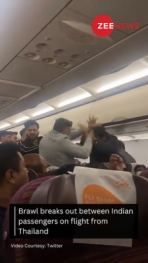 285K views · 1.6K reactions | #WATCH: Mid-Air fight on #THAISmileAirways Bangkok-Kolkata flight goes viral; netizens react | Zee News English | Facebook