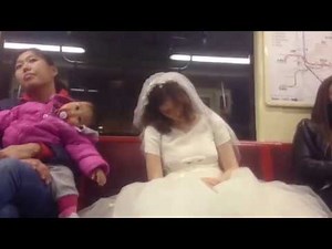 Sleeping on subway