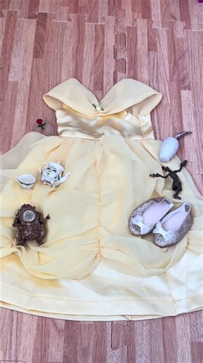 My First American Girl Doll Disney Princess Belle Ballroom Golden Outfit #Disney #Princess #Shorts