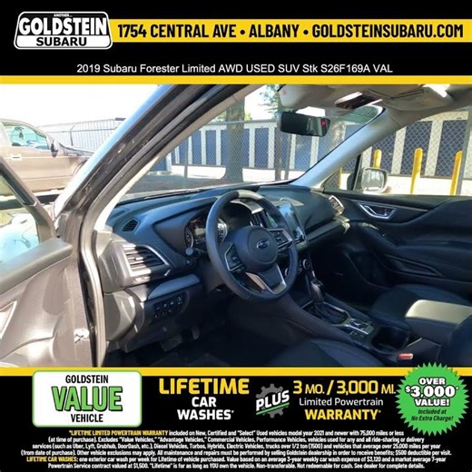 2019 Subaru Forester Limited AWD USED SUV Stk S26F169A VAL