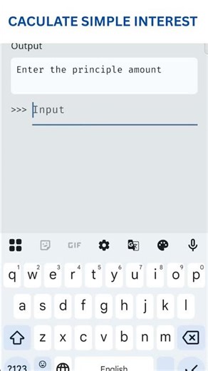 Python Basics - Calculate Simple Interest #shorts