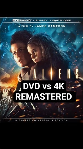 Aliens 1986 (DVD vs 4K) #movie #matrix9 #4k #dvd #aliens #avatar #vs #vsbattle #remastered