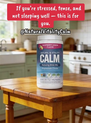Calm magnesium powder for sleep, stress relief, relaxation, and muscle recovery ✨ Easy nightly wellness drink to help you unwind and feel your best. @NaturalVitalityCalm