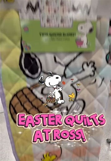 NEW Snoopy Easter quilts @rossdressforless - only found them in twin size, but hoping they’re out there in King and Queen size like the other Ross quilts! 🤞🏻 #snoopy #snoopyfinds #rossdressforless #rossfinds #easter