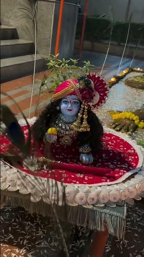 radhe Krishna is anita blond girl with long #youtubeshorts #song #love #viralvideo#radheshyam #live