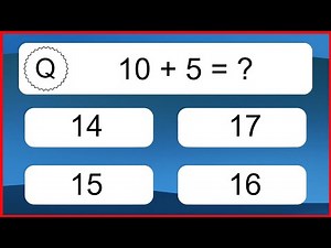 20 Addition Quiz Exercises for Kids