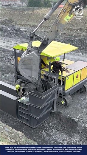 Continuous & Seamless Slipform Concrete Paver for Roadside Barriers