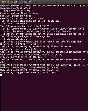 how to remove ubuntu one in ubuntu 12.04