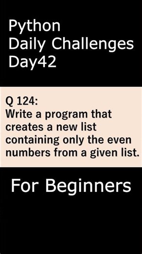 Python Daily Challenges Day042 For Beginners #programming #python #beginners