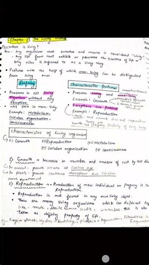 Class 11th biology chapter 1 (handwritten notes) for CBSE board, NEET or BSC nursing