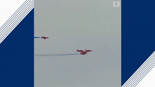 Red Arrows perform flight routine for 75th anniversary of D-Day