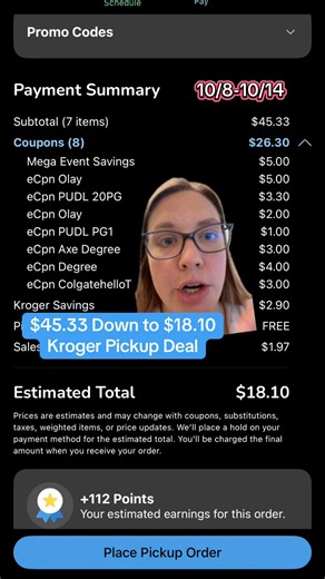 Amazing Kroger pickup order deal from $45 down to $16.13 tax using only the Kroger app! 10/8-10/14 #krogerdeals #krogercouponing #krogerfinds #groceryhaul #groceryshopping | Em’s Coupon Clips