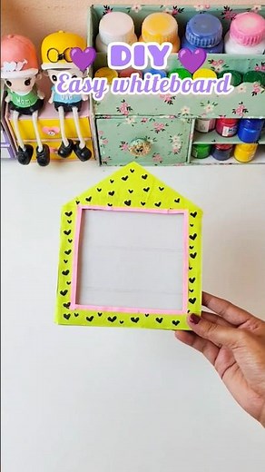 DIY easy cute whiteboard useful craft idea cardboard