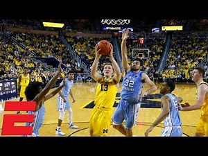 Michigan stays undefeated with blowout win over UNC | College Basketball Highlights