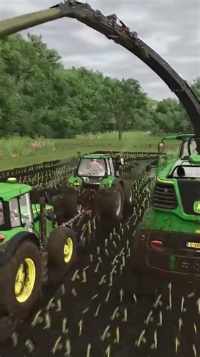 Two Tractors Pull the Silage Trailer! Deutz-Fahr & John Deere vs Extreme Mud