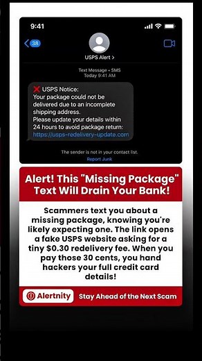 ⚠️ Got This USPS "Missing Package" Text? It’s A Trap! #shorts
