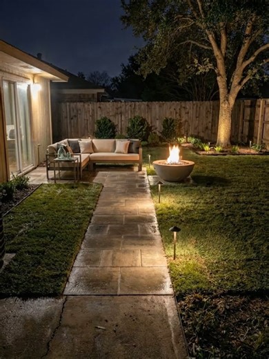 Modern Luxury Backyard Transformation Ever wondered how an overgrown backyard can become a stunning modern luxury retreat at night? Watch as stone pathways, soft lighting, and sleek landscaping turn chaos into elegance—could your yard look this magical? #BackyardMakeover #LandscapeTransformation #ModernLuxury #StonePathway #NightReveal #OutdoorLiving #TimelapseBuild #GardenDesign #Landscaping #BeforeAndAfter