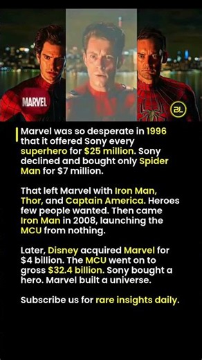 The brutal truth behind how Sony missed their chance to own the entire Marvel universe.❌❌