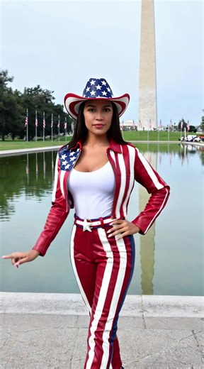 AOC stun in this patriotic outfit