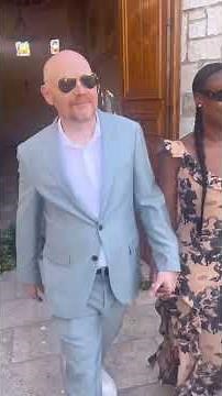 Bill Burr and his Wife Nia Burr at a Wedding