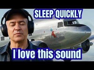 AIRPLANE ENGINE SOUNDS TO RELAX, FOCUS OR SLEEP | DOUGLAS DC-3 IN FLIGHT | 10 H BLACK SCREEN🥱😴🎧