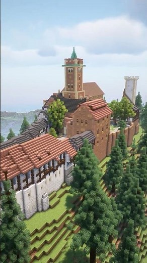 Wartburg medieval castle #minecraft #minecraftcastle #minecraftbuildings #castle