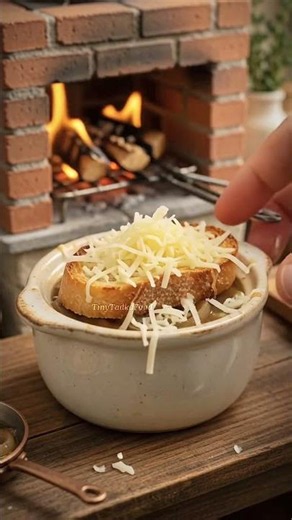 Mini French Onion Soup 🧅🧀 | Satisfying Miniature Coking ASMR #minifood #coking #asmr #shorts #viral