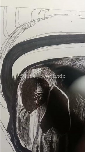 drawing ghost ( Simon Riley) from call of duty mw2 #drawing #cod #art