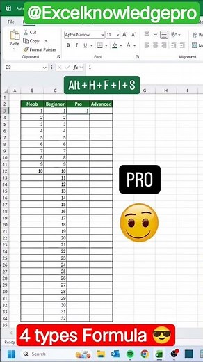 🔥 4 Amazing Ways to Create Serial Numbers in Excel | Auto Numbering Tricks Every User Must Know! 🚀