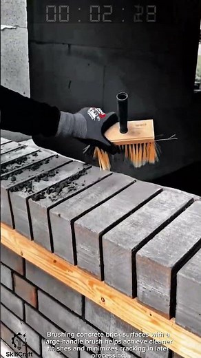Concrete dust cleaning tool for smoother brick finishing work