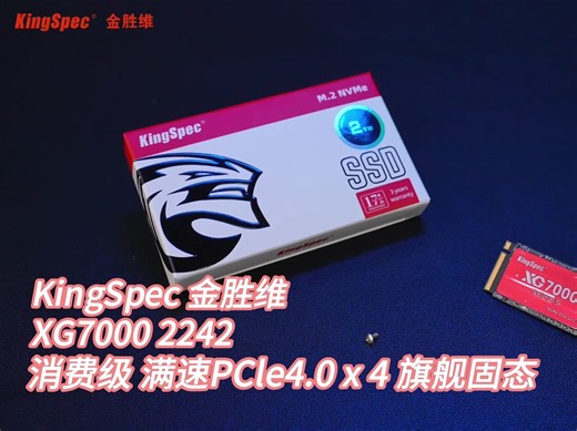 金胜维 KingSpec XG7000 2242 固态硬盘官方实测数据展示