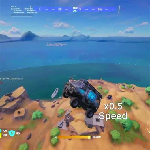 Driving very quickly into the sky