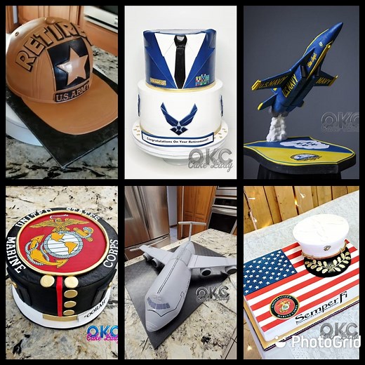 🇺🇸❤️🤍💙Military Cakes! ❤️🤍💙🇺🇸 | OKC Cake Lady