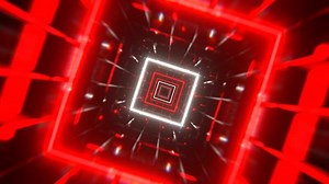 Red and White Neon Strobe Frame Tunnel Background VJ Loop In 4K