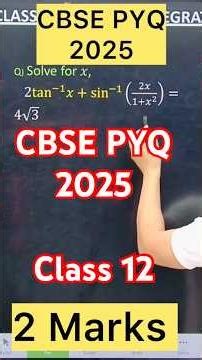 Q) Solve for 𝑥, 2tan^(−1) 𝑥+sin^(−1) (2𝑥/(1+𝑥^2 ))=4√3 #inversetrigonometry #maths #cbsemaths