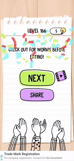 Brain Test Level 166 collect 3 apples Walkthrough