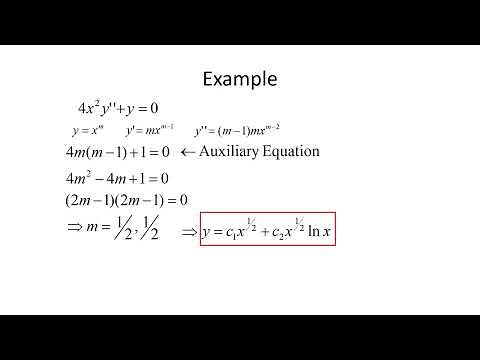 Differential Equations: Cauchy-Euler Equations