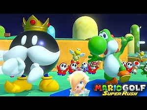 Mario Golf Super Rush Yoshi vs King Bob Omb in All Star Summit