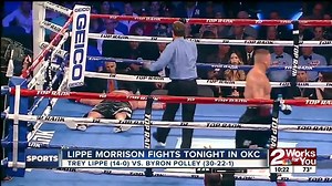 Vinita native Trey Lippe Morrison (son of former Heavyweight Champ Tommy Morrison) defeats Byron Polley by 3rd round Knockout. The heavyweight bout was part of 'Title Night OKC' at Chesapeake Energy Arena. Lippe Morrison improves to 15-0 for his career, each win by KO. | KJRH