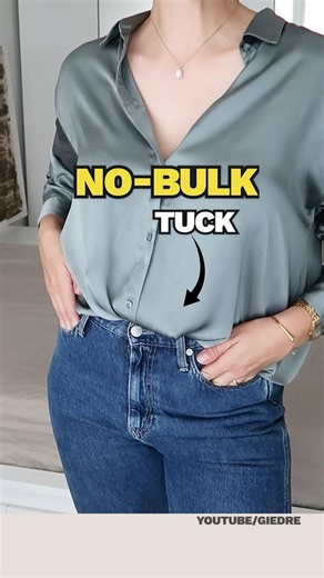 How to do a No-Bulk Shirt Tuck #styletips