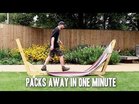Hornsey Hammocks FOLDING frame: setup and pack down in 1 minute!