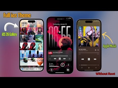 IOS THEME & IOS PHOTOS AND IOS MUSIC PLAYER FULL IOS SETUP WITHOUT ROOT