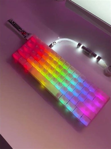 COOL 60 Pink RGB Keyboard | Gorgeous Lights & Stunning Design 🌸 #shorts