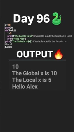 Global & Local variable #python #trending